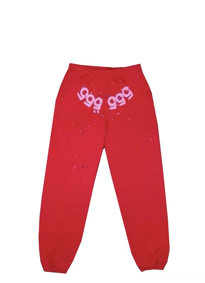 Sp5der Worldwide 555 Angel Sweatpants Red